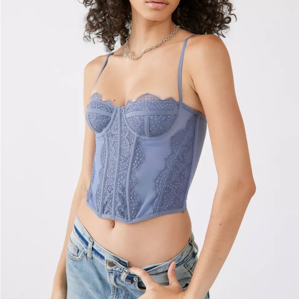 Urban Outfitters Modern Love Corset Blue